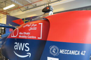 Meccanica 42 logo on each team's racecar